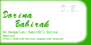 dorina babirak business card